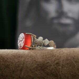 تصویر ۲: انگشتر نقره ۹۲۵ با حکاکی نام مبارک یا زهرا سلام‌الله‌علیها