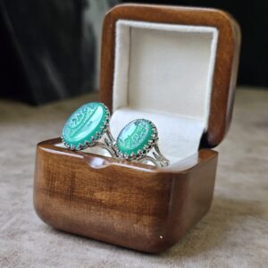 انگشتر ست عقیق زنانه و مردانه با حکاکی یا علی مدد و یا فاطمه الزهرا (س)