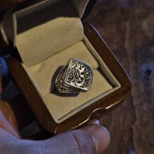 انگشتر نقره طرح حدیث نقطه