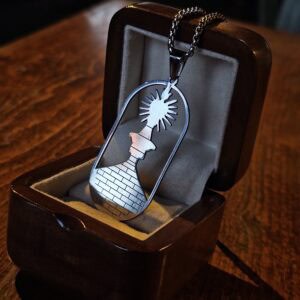 گردنبند استیل طرح گنبد مولا علی ع