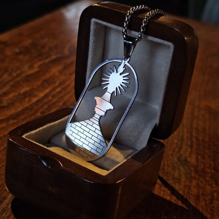 گردنبند استیل طرح گنبد مولا علی ع