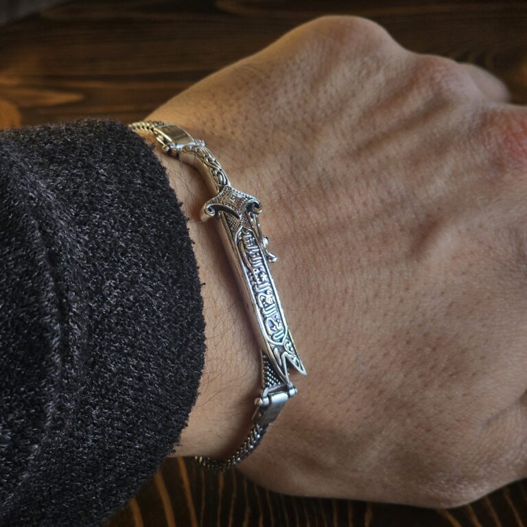 دستبند نقره ذوالفقار مردانه ساخت ترکیه