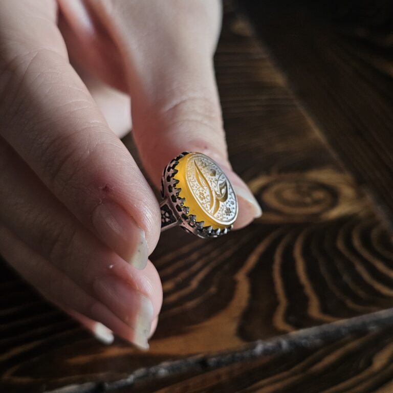 انگشتر نقره زنانه و دخترانه طرح خدا