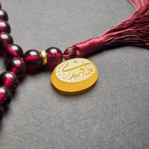 عقیق زرد طبیعی طرح یا مهدی (عج)