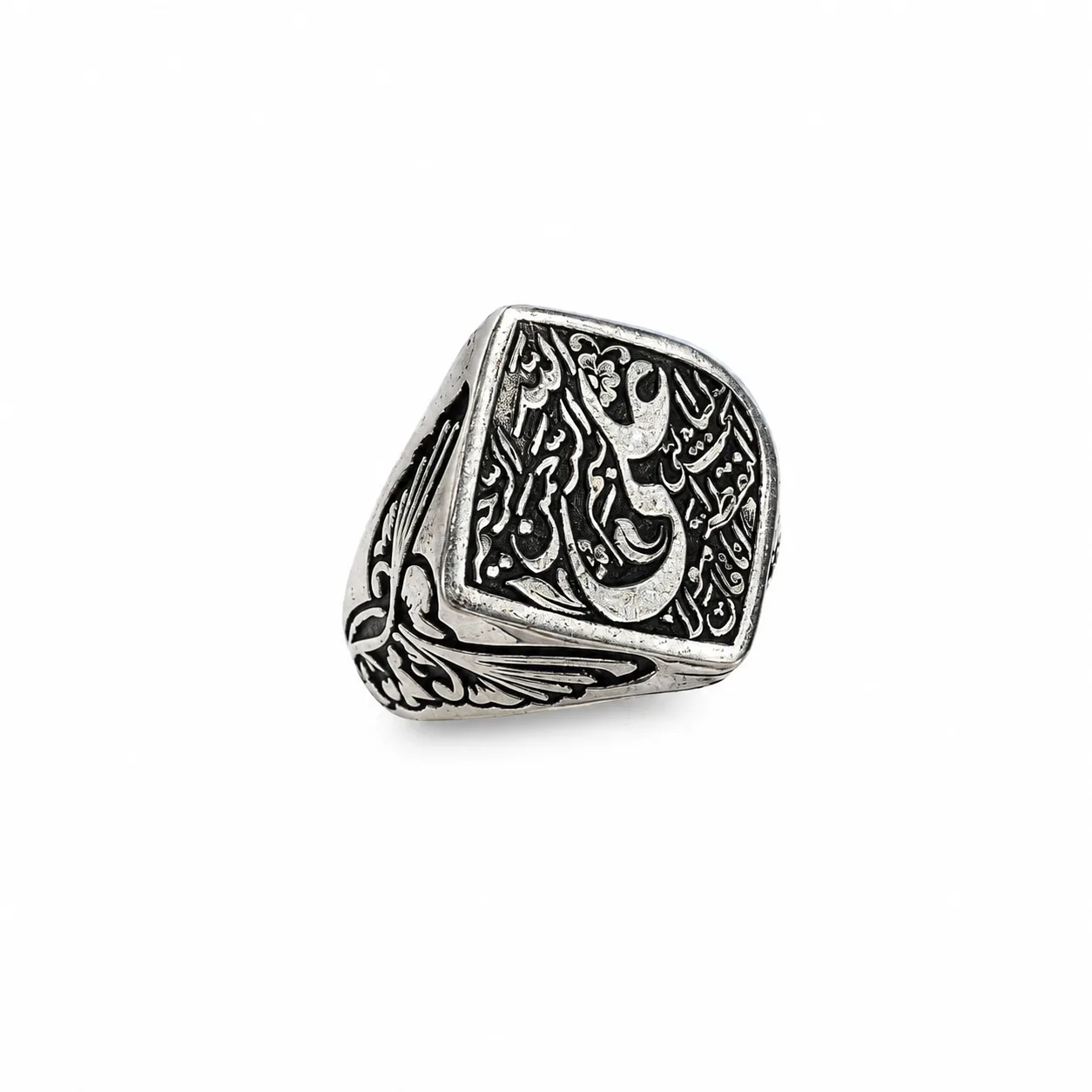 silver-ring-hadith-noghteh-front-01 انگشتر نقره طرح حدیث نقطه