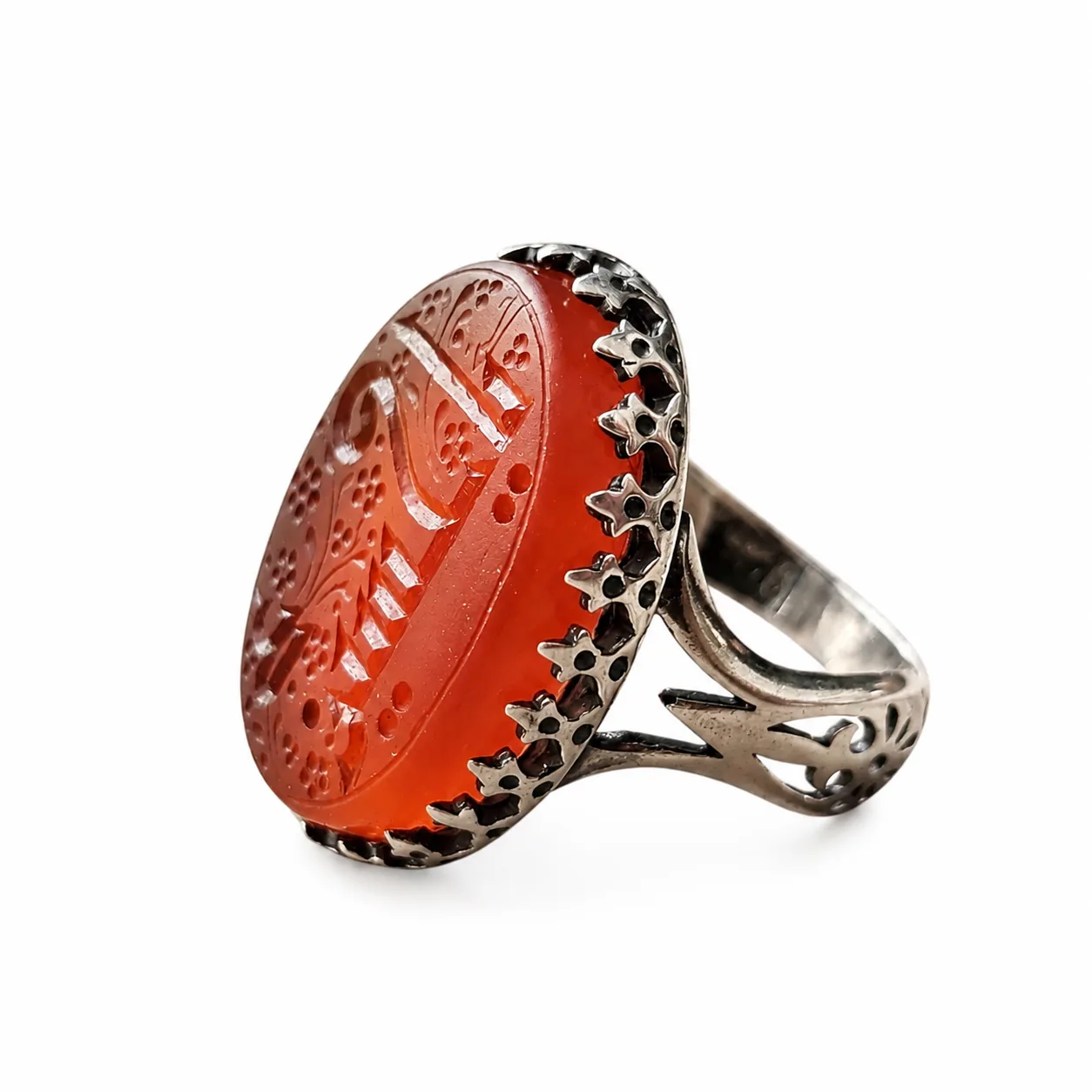 silver-ring-ya-hossein-side-view انگشتر نقره با حکاکی یا حسین